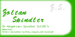 zoltan spindler business card